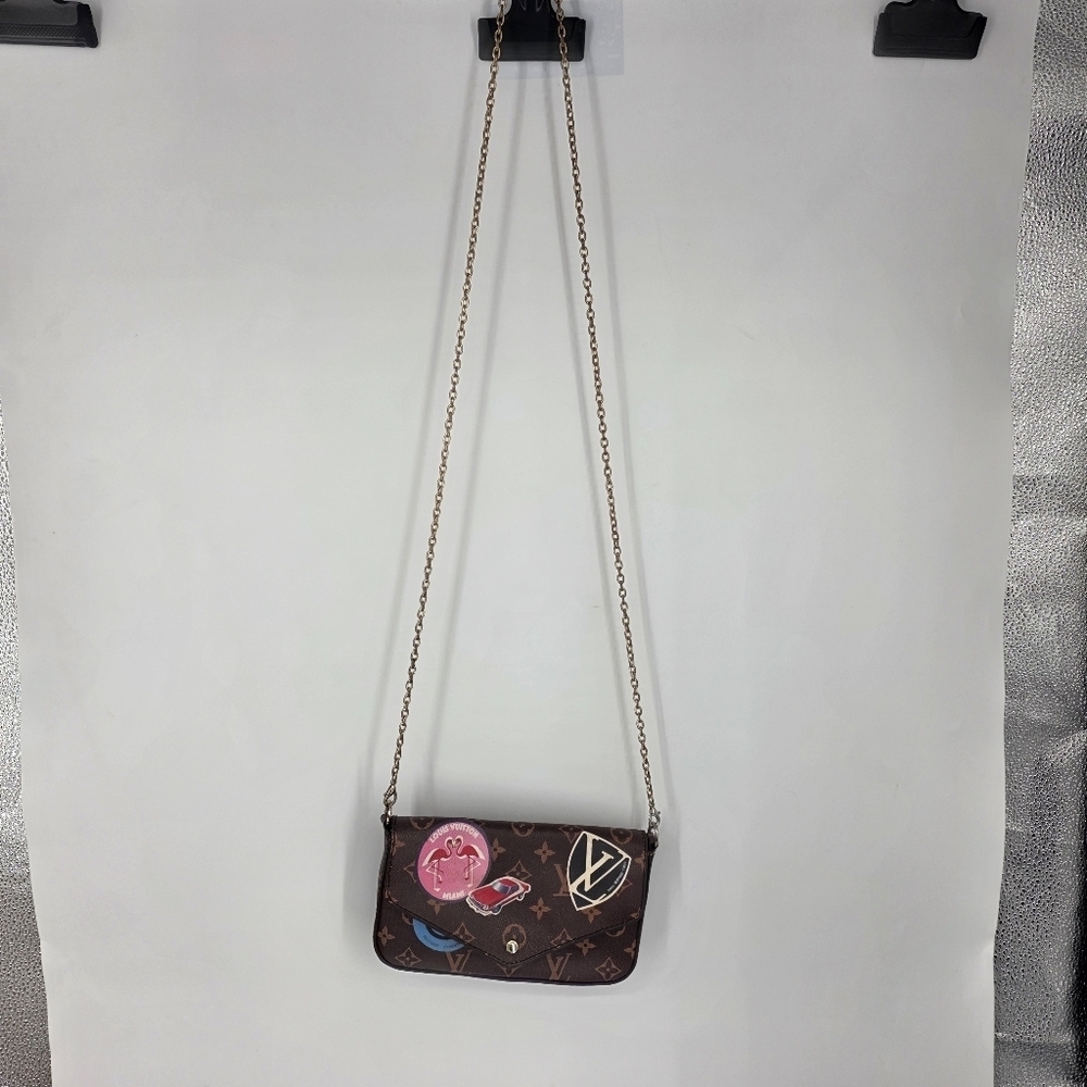 VINTAGE LOUIS VUITTON Monogram Stickers Pochette / WOC